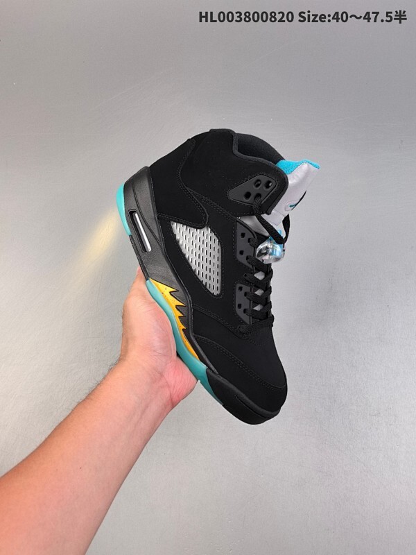 纯原版本 Air Jordan 5 Retro "Aqua" 高帮 黄蜂 AJ5 乔丹5代 aj5 乔5 高邦 湖水黑蓝 乔丹篮球鞋系列 鞋