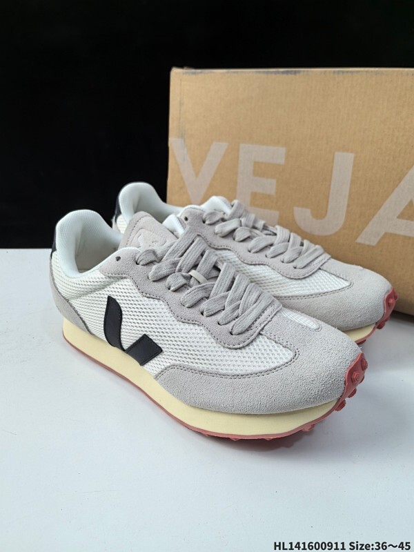 公司级✅VEJA RIO BRANCO V字鞋网面透气 拼接鞋面 缓震运动跑步鞋！ ID:HL141600911 Size:36～45