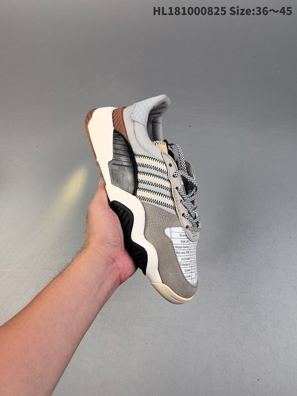 集合  alexander wang x adidas originals Turnout Bball Trainer Light 联名款 拼色 减震防滑轻便 低帮 生活休闲鞋 男女同款 灰棕拼色