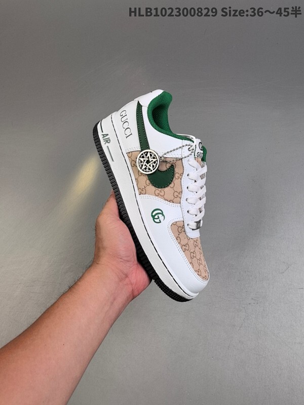 Nike Air Force 1 Low 07 x GUCCI  原楦头原纸板 打造纯正低帮空军版型 专注外贸渠道 全掌内置蜂窝气垫