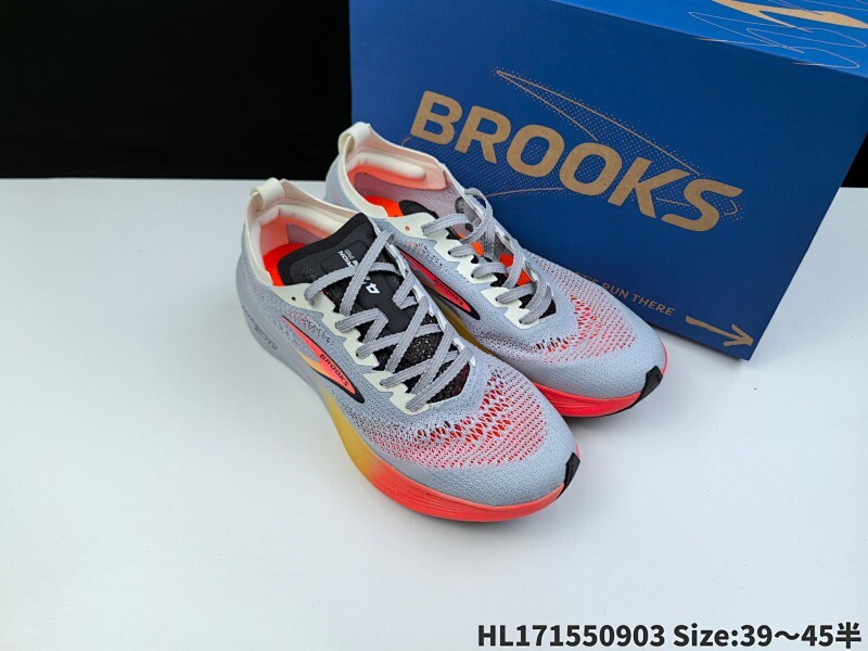 集合  公司级✅Brooks布鲁克斯 Hyperion Elite 4 PB 舒适百搭防滑耐磨 低帮 越野竞速跑步鞋 采用改进工程空气网眼组合热熔工艺