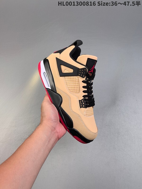 真标带半码 Air Jordan 4 Retro "Pizza" 披萨棕黑 AJ4 乔丹4代 aj4 乔4 卡其黑 乔丹篮球鞋系列 设