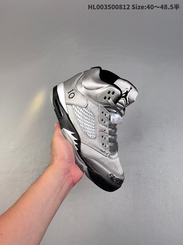 纯原版本 Air Jordan 5 Wings "Medium Grey Black" 高帮 丝绸灰黑色 AJ5 乔丹5代 aj5 乔5 高邦