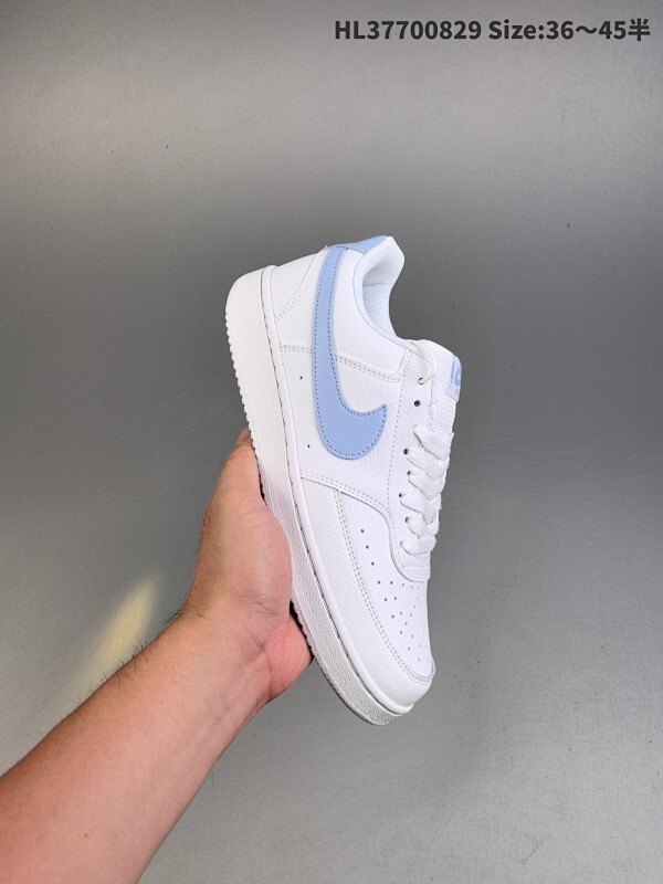 集合二特价  耐克Nike Court VISION LO NN 学院系列高帮休闲运动皮革板鞋