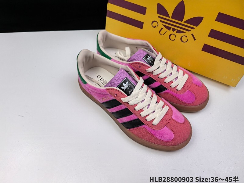 特价福利！阿迪达斯 Adidas Originals Gazelle Indoor复古三叶草防滑透明橡胶板鞋经典运动鞋