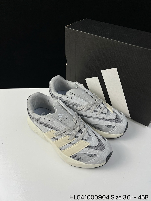 集合  Adidas/阿迪达斯 男鞋真标半码制，升级原楦原纸版开发版型，采用长绒翻毛皮组合网织布鞋面材质