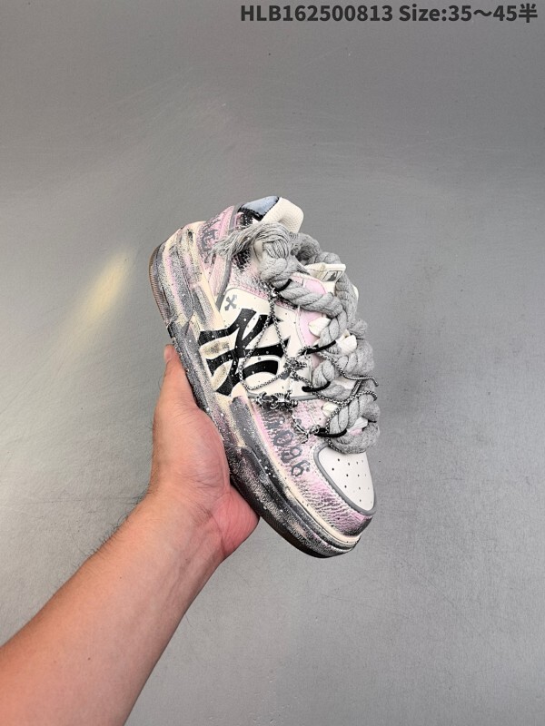 公司级✅MLB Chunky Liner PU ‘DIY定制’ 简约时尚 百搭 包裹性保暖防滑防水减震 低帮 板鞋