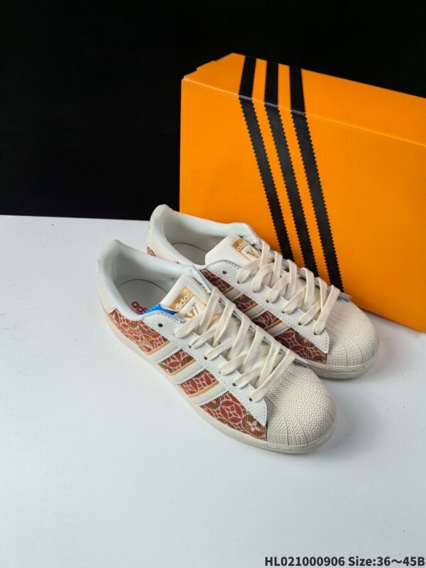 阿迪达斯adidas originals Superstar联名防滑耐磨轻便透气 低帮 贝壳头板鞋