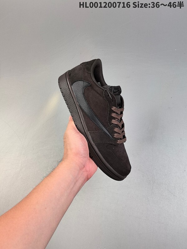Travis Scott x Air Jordan 1 Low "Velvet Brown" 低帮 黑棕倒勾联名 AJ1 乔丹1代 aj1 乔1 低邦