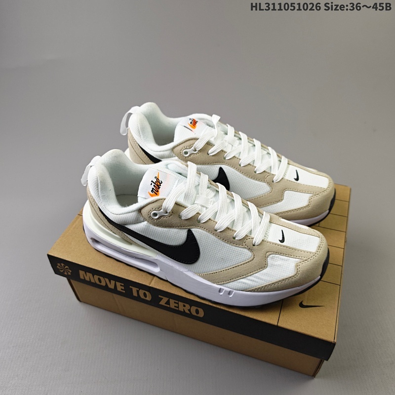 集合一105   NK Air Max Dawn 黎明系列小气垫 低帮气垫百搭休闲运动慢跑鞋 采用柔软翻毛皮和透气梭织材料打造利落鞋面，中底和鞋跟融入现代感线条设计，兼具复古风格与时尚魅力，尽显运