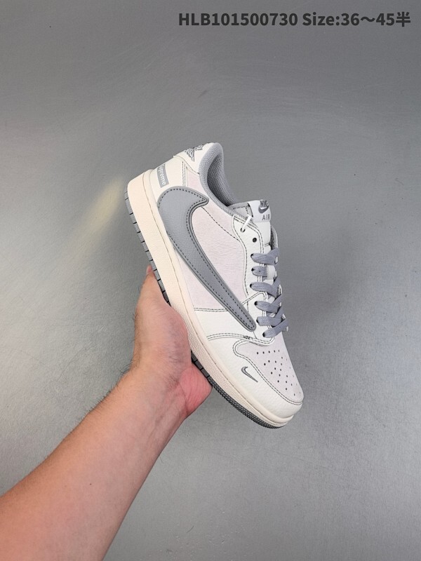 集合  特价福利Supreme x Travis Scott x Air Jordan 1 Low Sup x AJ1 低帮 米白灰倒勾联名 AJ1