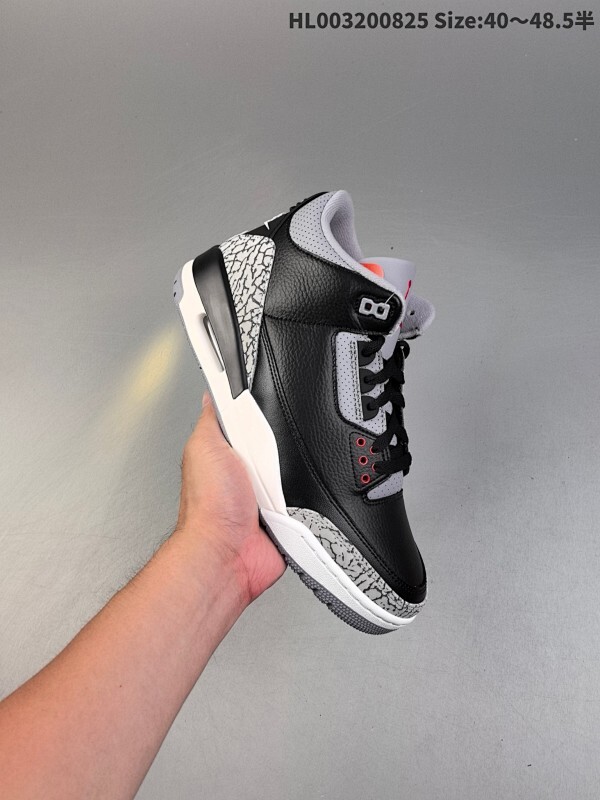 公司级 头层 Air Jordan 3 Retro "Black Cement Reimagined" 复刻黑水泥 AJ3 乔丹3代 aj3 乔3 复刻黑水泥 乔丹篮球鞋系列
