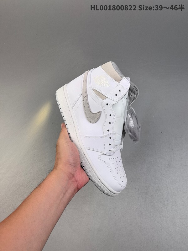 头层带半码 Air Jordan 1 HIGH 85 "Neutral Grey" 高帮 白灰 AJ1 乔丹1代 aj1 乔1 高邦 复刻白灰 乔丹篮球鞋系列