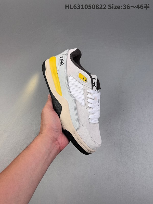 Quai54 x Air Jordan 4 Retro Flight Court 低帮 米黄色 AJ4 乔丹4代 aj4 乔4 低邦 米黄色 乔丹篮球鞋系列