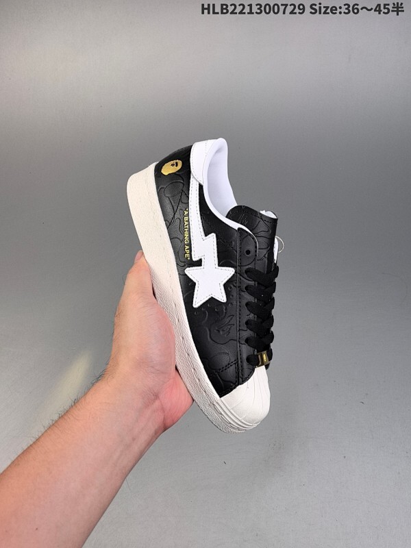 公司级✅Bape x Adidas Originals Superstar贝壳头系列 阿迪达斯 三叶草低帮经典百搭休闲运动板鞋