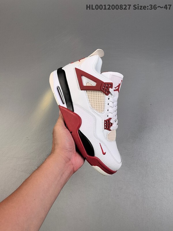 超A 二层 Nigel Sylvester x Air Jordan 4 OG "Fire Red" BIKE 白黑红 AJ4 乔丹4代 aj4 乔4 白黑红砖 乔丹篮球鞋系列