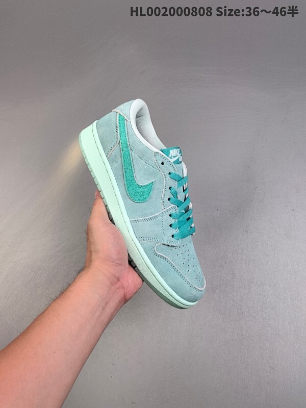 头层带半码 Air Jordan 1 Low OG "Washed Team" 低帮 水洗青釉 AJ1 乔丹1代 aj1 乔1 低邦