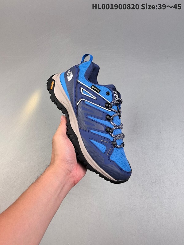 公司级 The North Face Gore-Tex Hedgehog系列 北面 刺猬系列 低帮 蓝色 舒适防滑耐磨透气防水低邦短筒户外靴徒步鞋