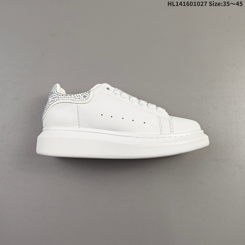 160 意大利高奢品牌Alexander McQueen亚历山大·麦昆 Sole Leather Sneakers低帮时装厚底休闲运动小白鞋 编码：HL141601027 Size:35～45