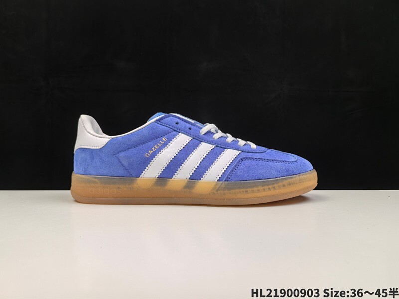 集合  ✅Adidas Originals Gazelle Indoor 三叶草休闲防滑耐磨低帮板鞋 鞋头出色设计 塑就出众贴合感