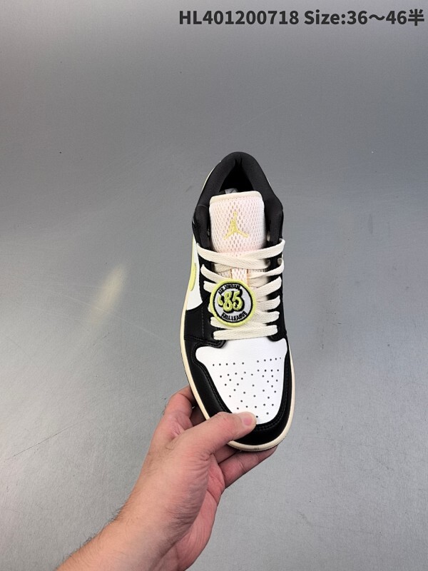 Air Jordan 1 Low 85 "Fall League" 低帮 黑白绿 AJ1 乔丹1代 aj1 乔1 低邦 黑白绿 男女同款