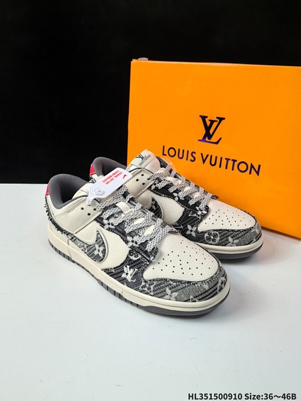 公司级✅耐克NIKE DUNK LOW 扣篮系列 复古低帮休闲运动滑板板鞋sb系列 LV定制 采用脚感柔软舒适ZoomAir气垫