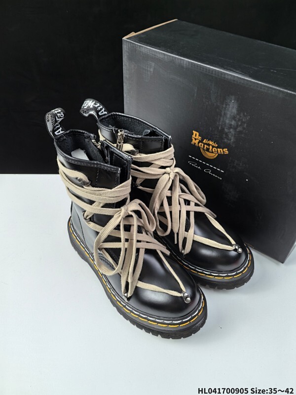 Dr martens杨幂同款秋冬拼接马丁靴 新款 固特异增高马汀博士  经典1460马丁靴为设计蓝本