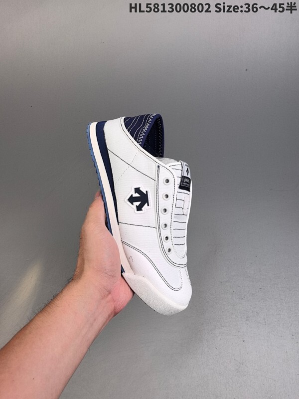 集合  真标带半码 帆布❗️ DESCENTE Chron Tempo 迪桑特 低帮 白绿 户外机能防滑耐磨低邦生活休闲鞋 运用先进的科技面料和制作工艺