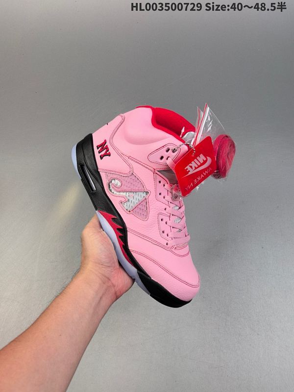 纯原版本 头层 Awake NY x Air Jordan 5 Retro 高帮 联名粉色 AJ5 乔丹5代 aj5 乔5 高邦 粉色 乔丹篮球鞋系列