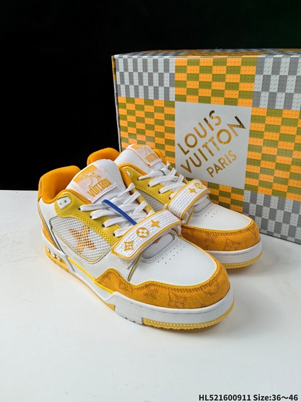 全新LV路易威登Louis Vuitton Trainer Sneaker Low休闲运动文化百搭板鞋 ！ ID:HL521600911 Size:36～46