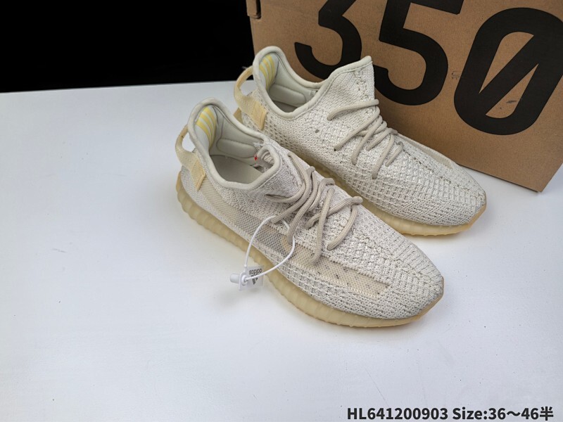 真爆！阿迪达斯Adidas Yeezy Boost 350V2 椰子 镂空呼吸网纱材质 侃爷限定 百搭轻便爆米花中底休闲运动慢跑鞋