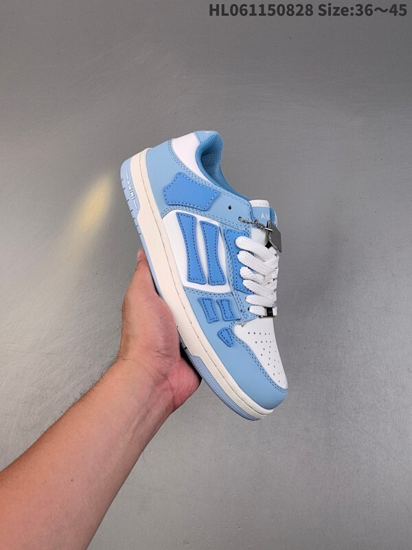 AMIRI Skeleton High 骨骼鞋-Skel top Sneakers低帮 洛杉矶街头之王  正确鞋舌外翻细节 正确骨头形状