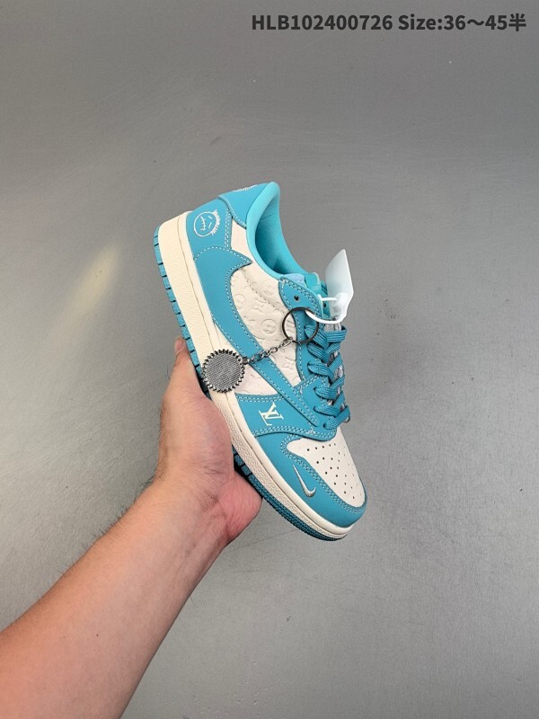 集合 Travis Scott x Fragment Design x Air Jordan 1 Low OG SP AJ1 乔1 北面联名 印字米白卡其绿 低帮文化休闲板鞋