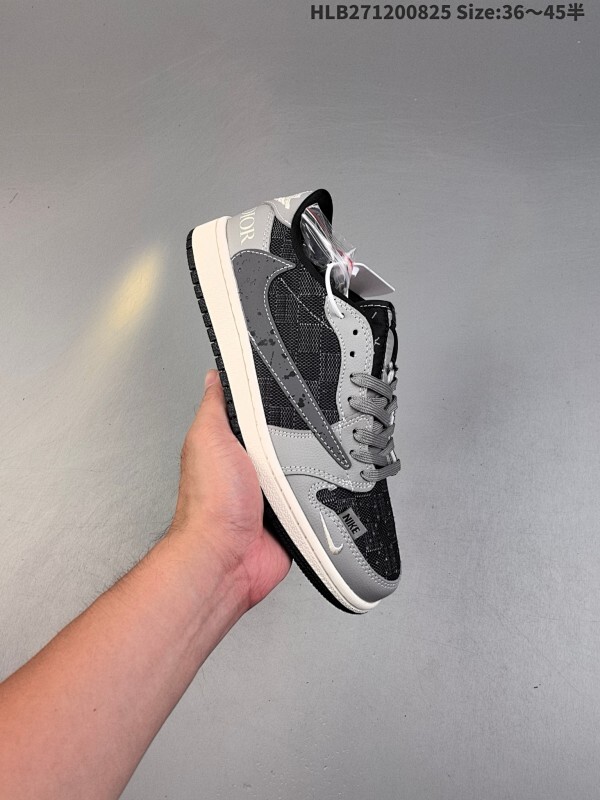 特价！AJ1倒勾Travis Scott x Air Jordan 1 ” Reverse Mocha “ AJ1乔1 TS 闪电 联名倒钩 低帮文化篮球鞋