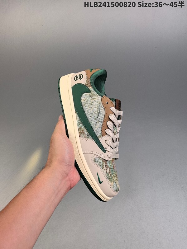 集合特价‼️  公司级✅Nike Air Jordan 1 x Travis Scott AJ1倒勾 乔一倒钩 ‘DIY’定制 耐克 低帮文化篮球鞋