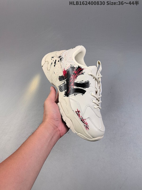 MLB NY 印花网红老爹鞋 涂鸦恶作剧 解构绑带 内增高6cm 原厂原档案数据开发