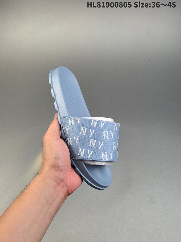 公司级✅MLB MOUNDER MONOGRAM 舒适柔软 防磨一字拖鞋