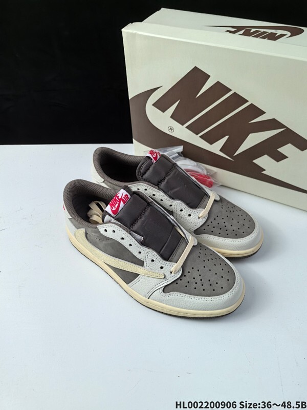 头层带半码 Travis Scott x Air Jordan 1 Low "Reverse Mocha" 低帮 白棕倒钩 AJ1 乔丹1代 aj1 乔1 低邦 白棕倒勾联名
