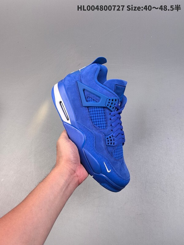 外贸版本 麂皮 Nigel Sylvester x Air Jordan 4 OG "Brick By Brick" BIKE 蓝砖 AJ4 乔丹4代 aj4 乔4