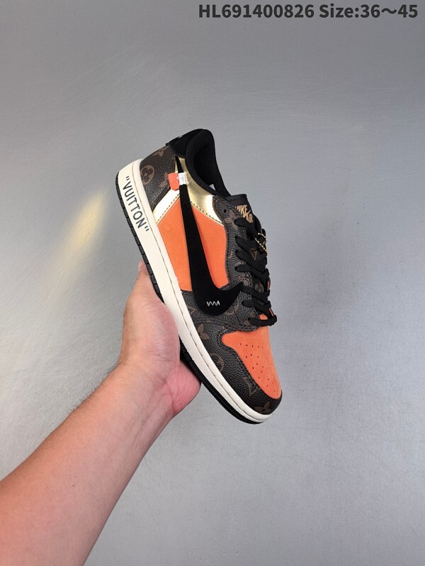 ✅Louis Vuitton x Air Jordan 1 High LV联名 棕色 AJ1 乔丹1代 aj1 乔1 LV联名 乔丹篮球鞋