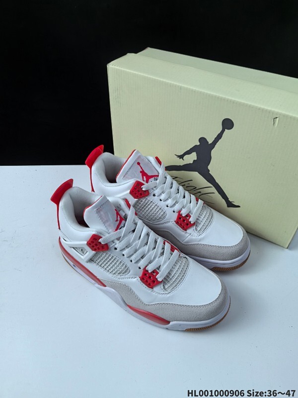 Nike SB x Air Jordan 4 Retro "Varsity Red" 白红联名款 AJ4 乔丹4代 aj4 乔4 白红联名 乔丹篮球鞋系列