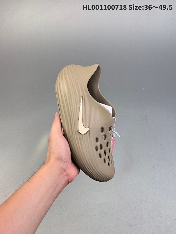 纯原版本 Nike ReactX REJUVEN8 耐克 活力8代 卡其色 拖鞋 男女同款 包头一脚蹬时尚舒适洞洞鞋