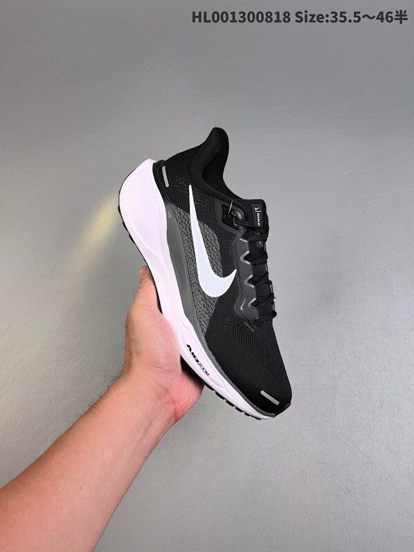 真标带半码 Nike Air Zoom Pegasus 41 耐克 飞马41代 低帮 黑灰白 舒适百搭双层织物耐磨透气低邦马拉松跑步鞋