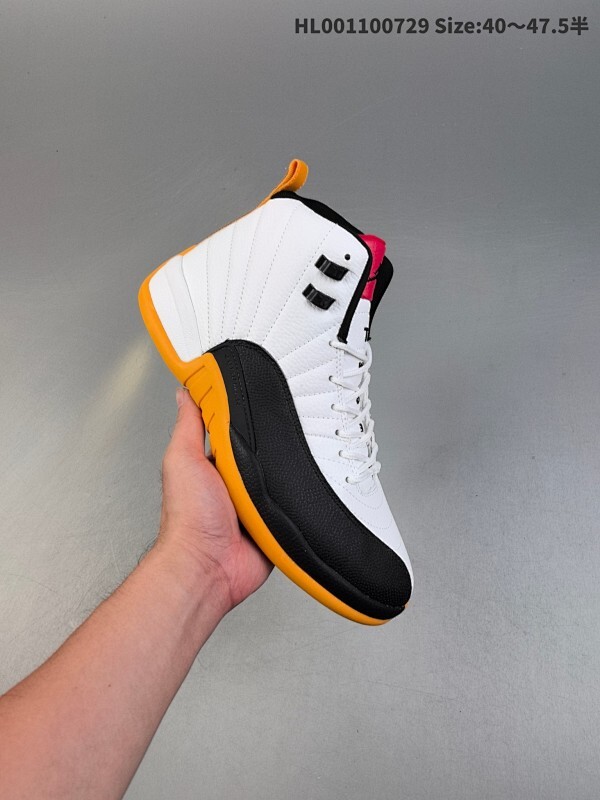Air Jordan 12 "25 Years in China" 高帮 黑白黄 AJ12 乔丹12代 aj12 乔12 高邦 手稿白色