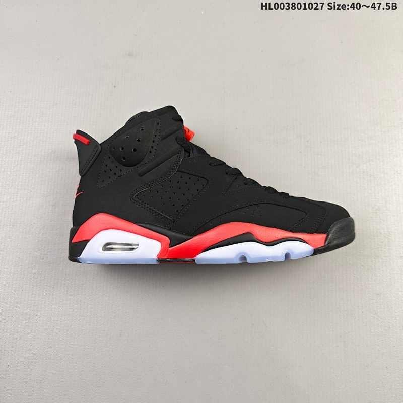 380 纯原版本 Air Jordan 6 Retro OG "Reverse Infrared" 高帮 复刻黑红 3M反光 AJ6 乔丹6代 aj6 乔6 高邦 反转红外线 男女同款 乔丹篮球鞋系列
