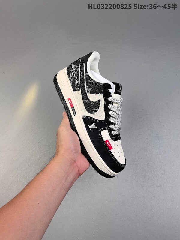 Nike Air Force 1 Low LV联名 原楦头原纸板 打造纯正空军版型 专注外贸渠道 全掌内置蜂窝气垫