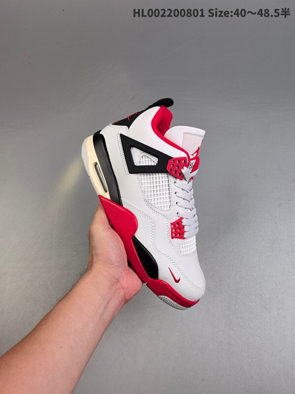 头层带半码 Nigel Sylvester x Air Jordan 4 OG "Fire Red" BIKE 白黑红 AJ4 乔丹4代 aj4 乔4 白黑红砖