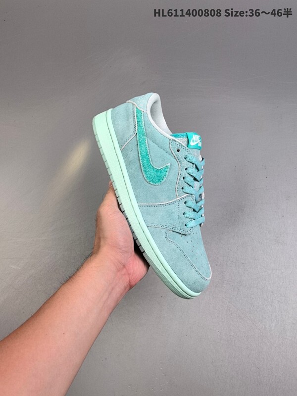 头层带半码 Air Jordan 1 Low OG "Washed Team" 低帮 水洗青釉 AJ1 乔丹1代 aj1 乔1 低邦