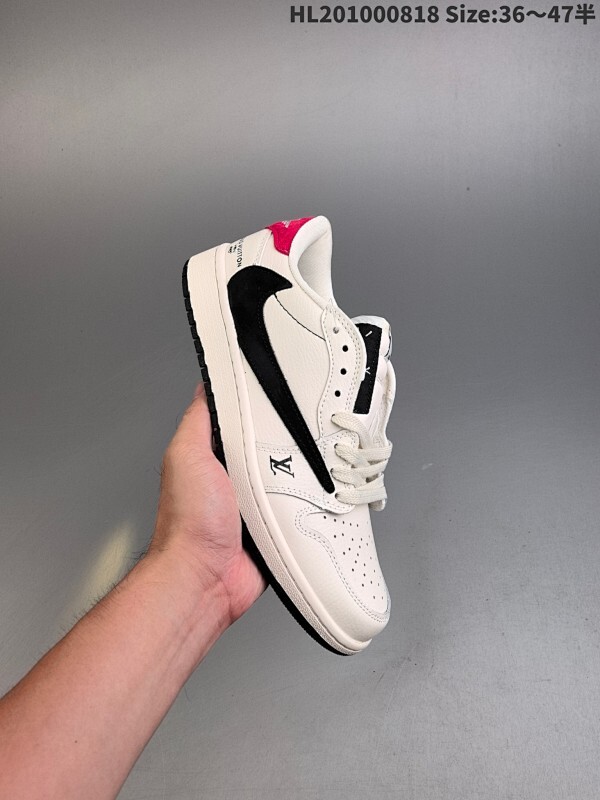 集合100 真标✅Nike Air Jordan 1 x Travis Scott AJ1倒勾 乔一倒钩 ‘DIY’定制 耐克 低帮文化篮球鞋