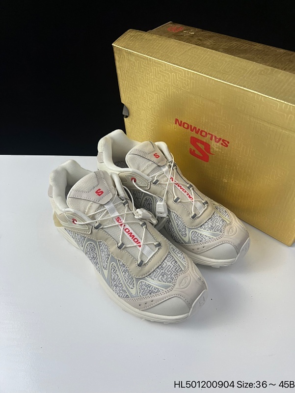 公司级✅SALOMON萨洛蒙 XT-WHISPER PANHUI蟠虺 乙巳系列 CNY减震防滑耐磨透气 低帮跑步鞋 男女同款 香草色土灰色火红色